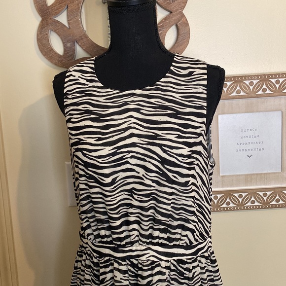 Zebra print J.Crew size 8 dress - Picture 2 of 6